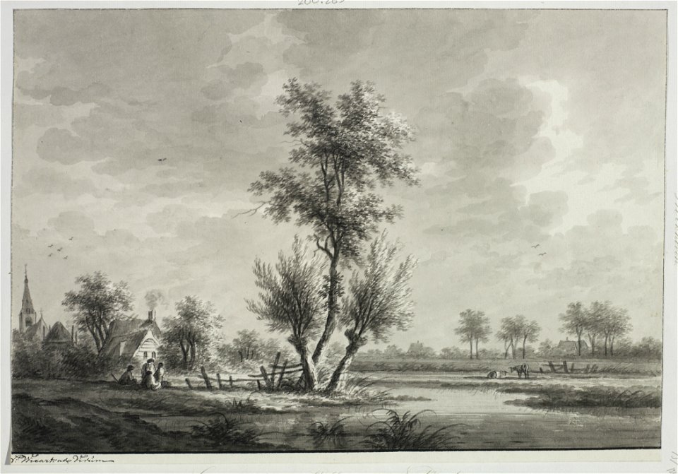 HUA-206263-Gezicht op een landschap in de omgeving van Werkhoven