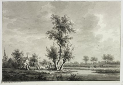 HUA-206263-Gezicht op een landschap in de omgeving van Werkhoven