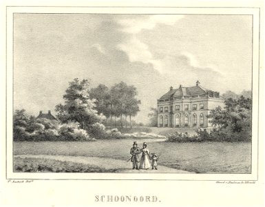 HUA-201966-Gezicht op de achter en de zijgevel van het huis Schoonoord te Zeist