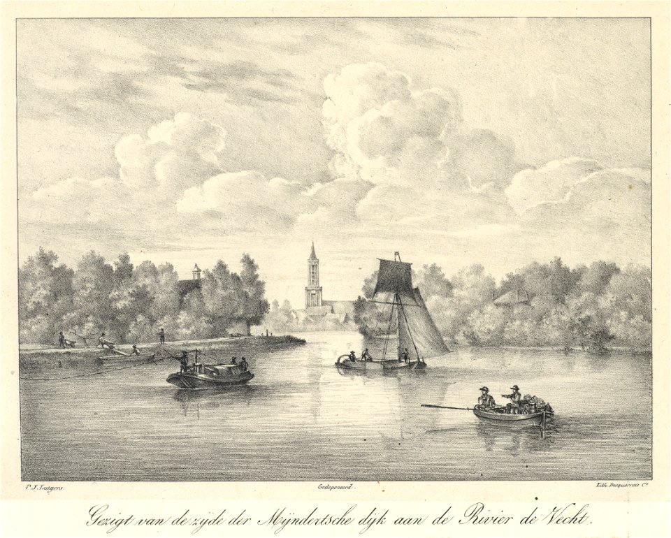 HUA-202397-Gezicht op de Vecht ter hoogte van de Mijndesedijk in de richting van Loenen uit het zuiden