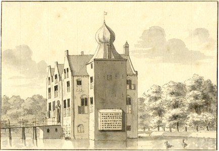 HUA-201271-Gezicht op het kasteel Groenewoude bij Woudenberg uit het zuidoosten