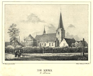 HUA-202382-Gezicht in het dorp Doorn met de Nederlands Hervormde kerk
