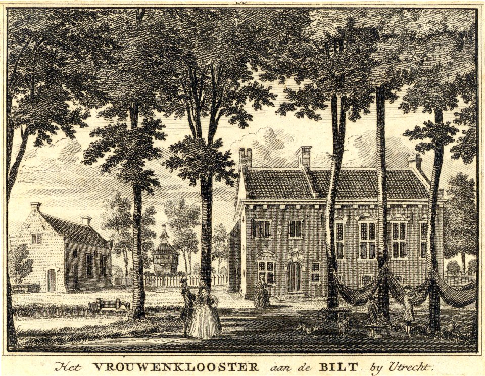 HUA-202010-Gezicht op enkele gebouwen van het voormalige klooster Oostbroek bij De Bilt