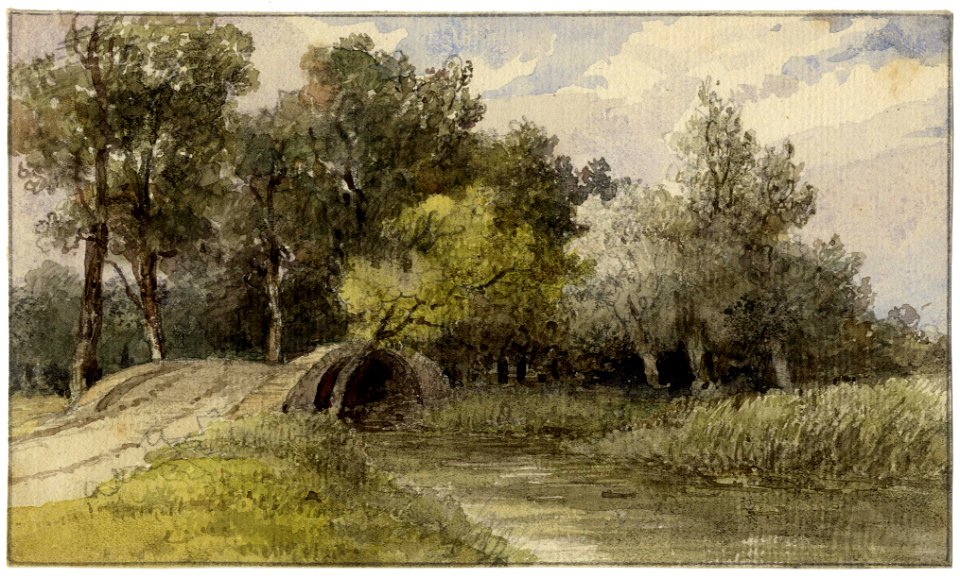 HUA-202783-Gezicht op een bruggetje nabij het Fort Vossegat te Utrecht