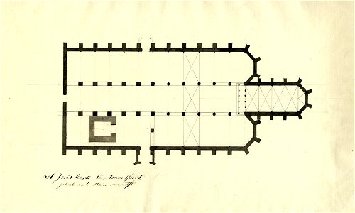 HUA-206014-Plattegrond van de St Joriskerk te Amersfoort