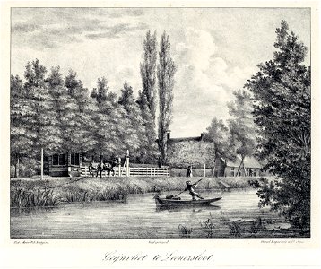 HUA-202402-Gezicht over de Vecht op de theekoepel van de buitenplaats Geynvliet te Loenersloot