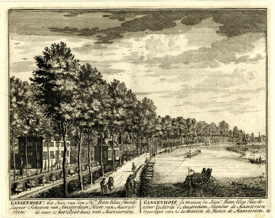 HUA-201299-Gezicht op de Vecht bij Maarsssen met de buitenplaats Gansenhoef