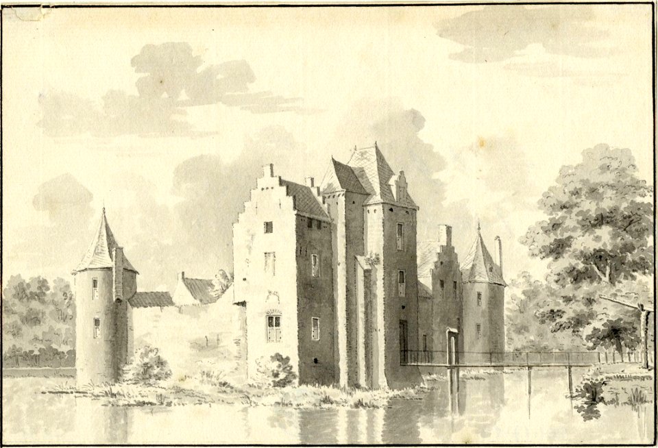 HUA-201174-Gezicht op het kasteel Doorn te Doorn uit het noordoosten