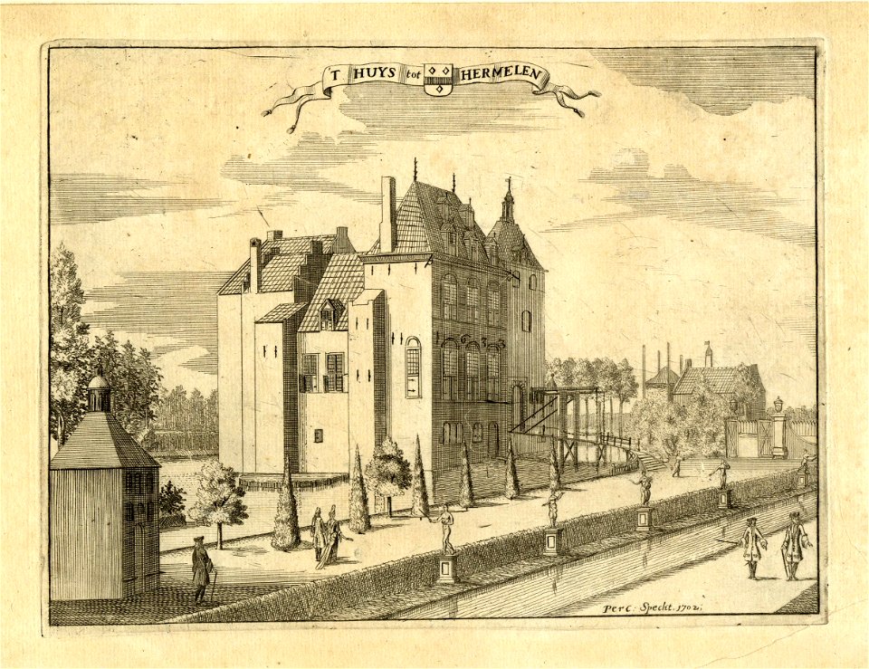 HUA-201376-Gezicht op het huis Harmelen te Harmelen uit het noordwestenNB De gemeente Harmelen is op 1 januari 2001 bij de gemeente Woerden gevoegd