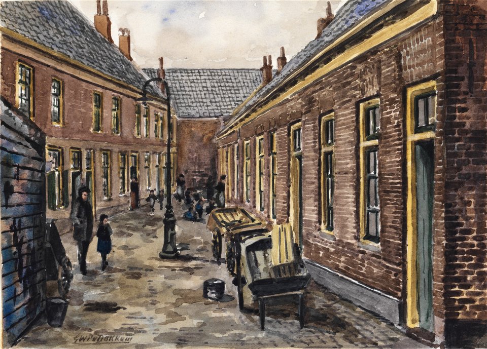 HUA-220497-Gezicht in de Hooipoort te UtrechtNB De straatnaam Hooipoort is in 1963 vervallen verklaard