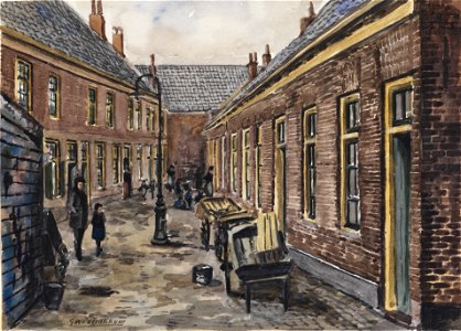 HUA-220497-Gezicht in de Hooipoort te UtrechtNB De straatnaam Hooipoort is in 1963 vervallen verklaard