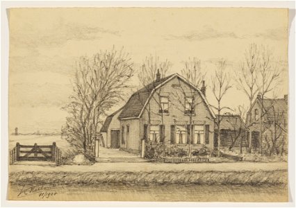 HUA-206589-Gezicht op het huis Catharina aan de Inundatiekade te Maartensdijk ter hoogte van de Antonius Matthaeuslaan te Utrecht met op de achtergrond de watert