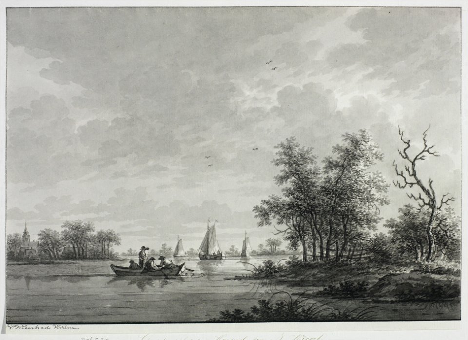 HUA-206239-Gezicht over de Lek op het landschap in de omgeving van het dorp Honswijk