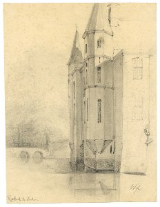 HUA-202153-Gezicht op en gedeelte van het slot Zuylen te Oud Zuilen gemeente Zuilen uit het noordenNB De gemeente Zuilen behoort sinds 1 januari 1954 tot de geme