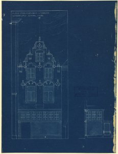 HUA-206809-Opstand van de voorgevel van het huis Klein Fresenburg aan de Oudegracht te UtrechtNB Het huis Klein Fresenburg heeft sinds 1917 het adres Oudegracht 