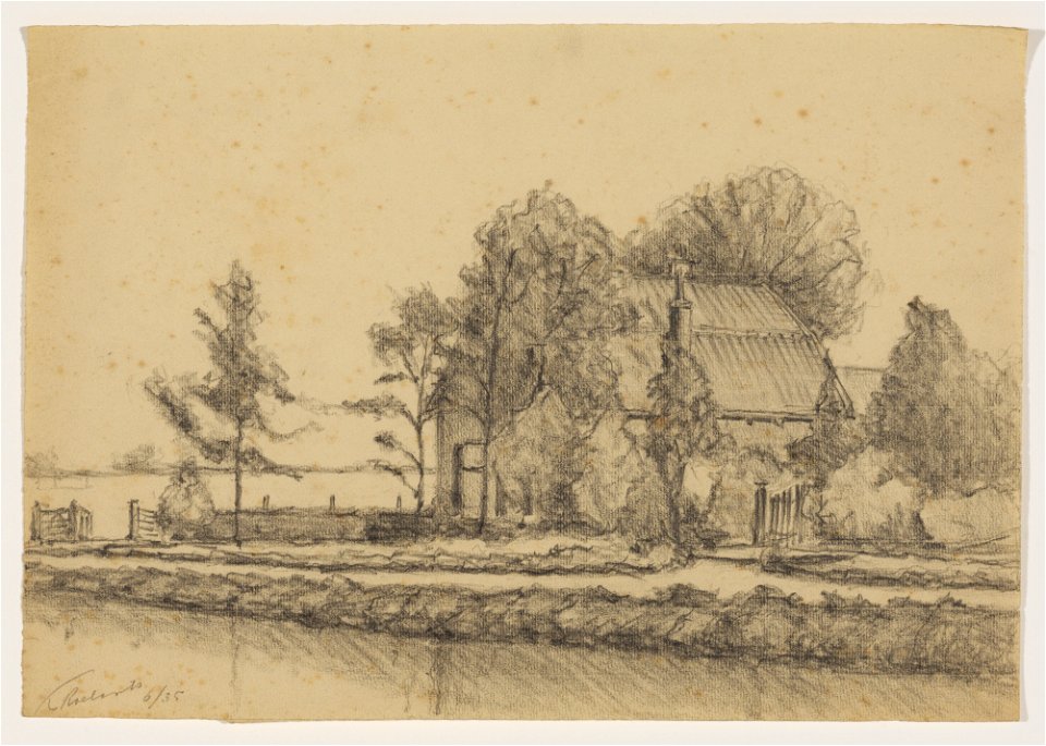 HUA-206590-Gezicht op een huis aan de Inundatiekade te Maartensdijk tegenover de Antonius Matthaeuslaan te UtrechtNB Dit gedeelte van de Inundatiekade is per 1 j