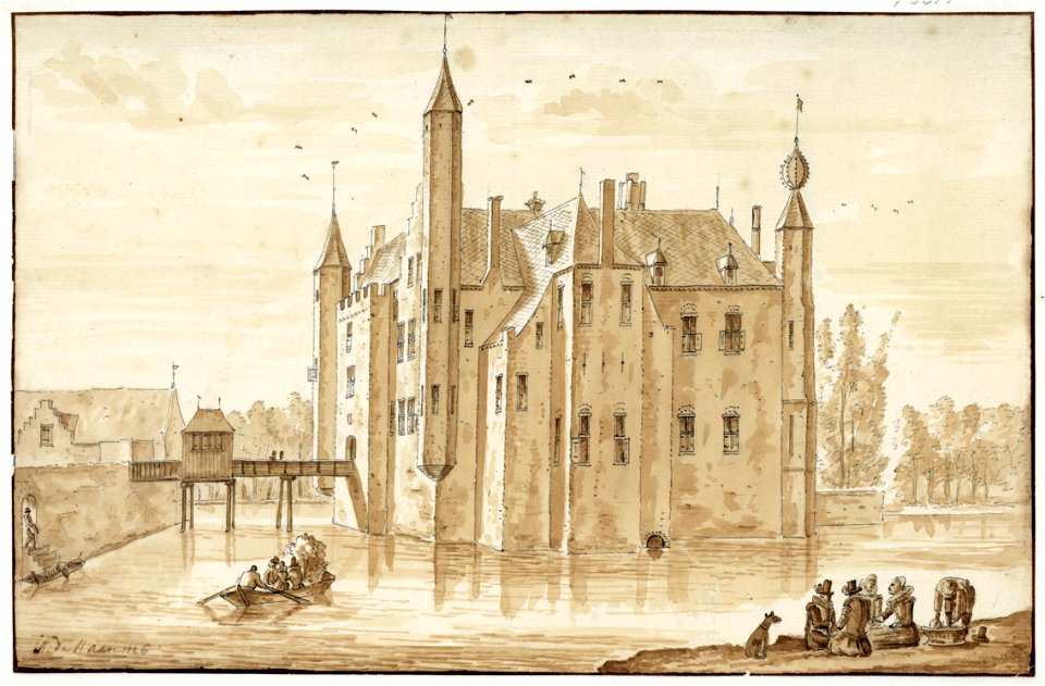 HUA-202226-Gezicht op het slot Zuylen te Oud Zuilen gemeente Zuilen uit het noordenNB De gemeente Zuilen behoort sinds 1 januari 1954 tot de gemeente MaarssenNB 