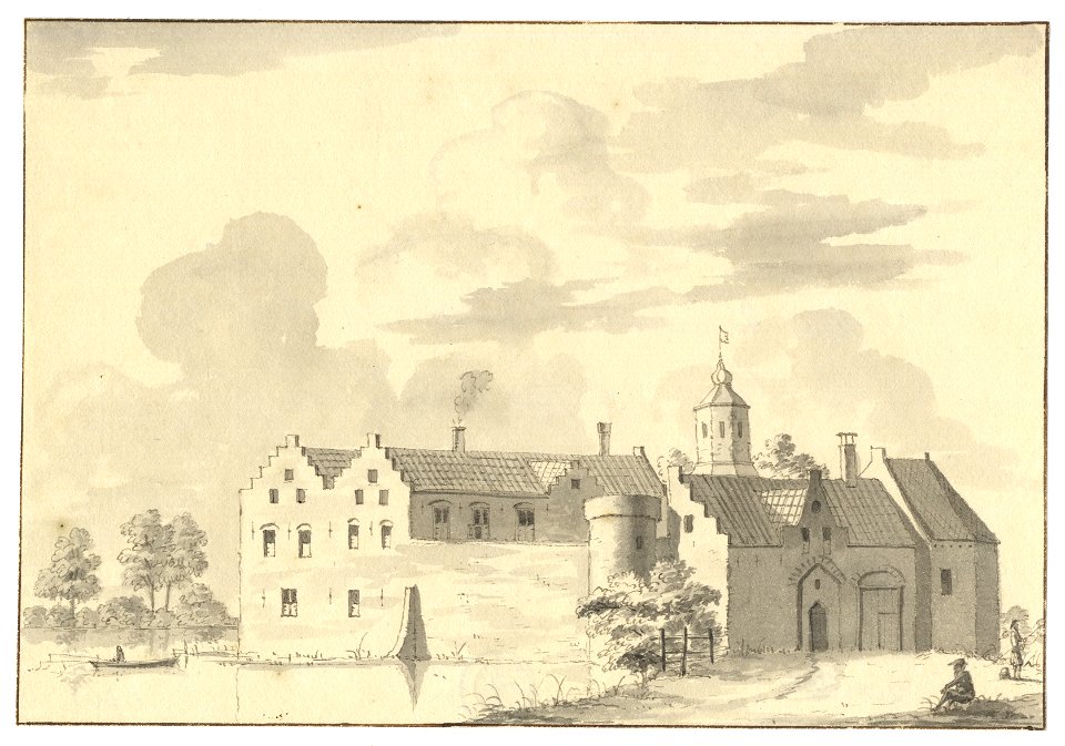 HUA-201806-Gezicht op het huis Rumelaar bij WoudenbergNB Het huis Rumelaar lag ten zuidoosten van Woudenberg tegen de gemeentegrens van Maarsbergen aan