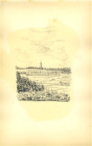 HUA-222062-Gezicht op Amerongen vanaf de graftombe van de familie Nellesteyn op de Donderberg bij LeersumNB Blad uit het Schetsboek No 5 van Th Scharten 1892 189