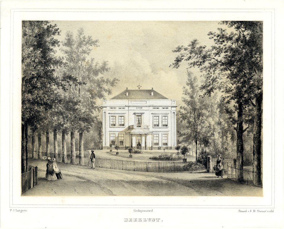 HUA-202420-Gezicht op de voorgevel van het huis Beeklust te Zeist
