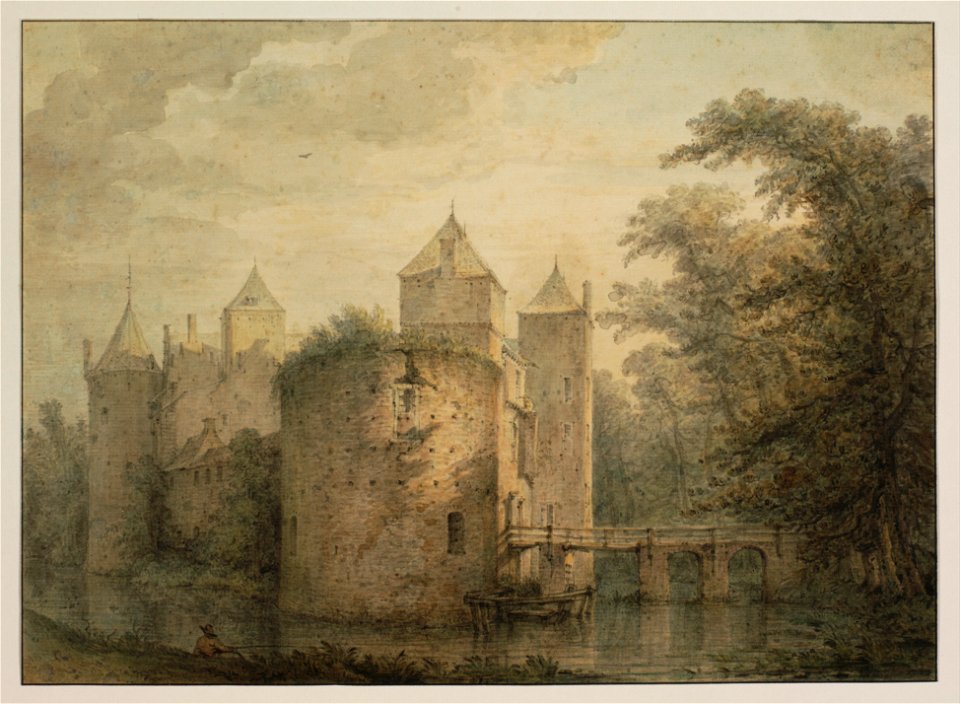 HUA-206300-Gezicht op het vervallen kasteel De Haar bij Haarzuilens uit het noordwestenNB De gemeente Haarzuilens is per 1 januari 1954 opgenomen in de gemeente 