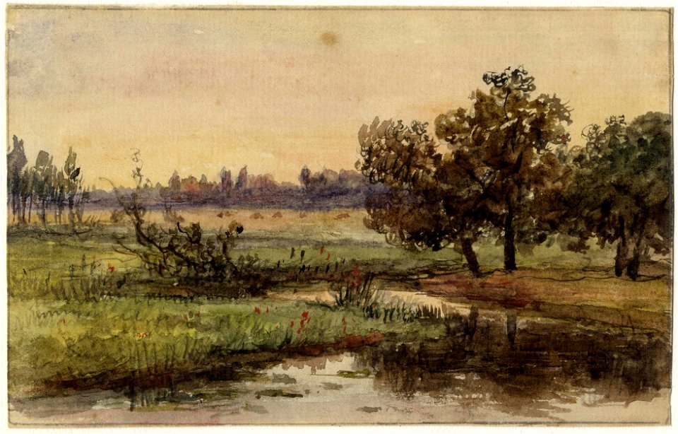 HUA-202777-Gezicht op het landschap nabij Fort Vossegat te Utrecht