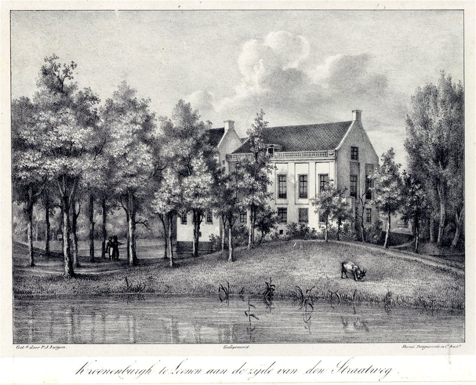 HUA-202396-Gezicht op de achtergevel van het kasteel Kronenburg te Loenen