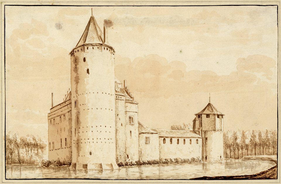 HUA-202716-Gezicht op het kasteel De Haar bij Haarzuilens uit het oosten