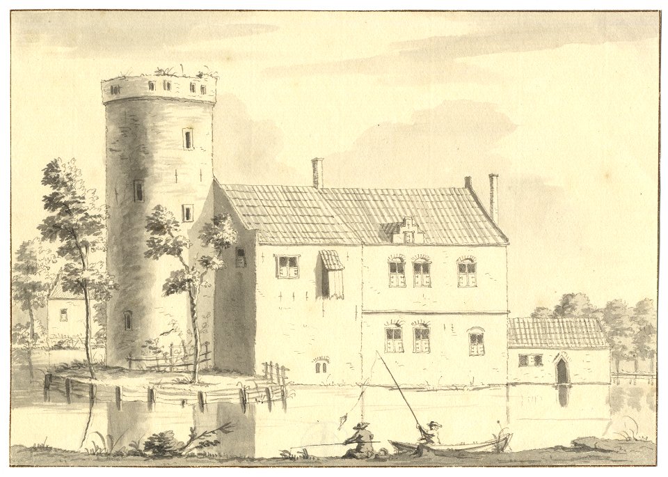 HUA-201913-Gezicht op het kasteel Sterkenburg te Driebergen uit het zuidoostenNB De gemeenten Driebergen en Rijsenburg zijn per 1 mei 1931 samengevoegd tot de ge
