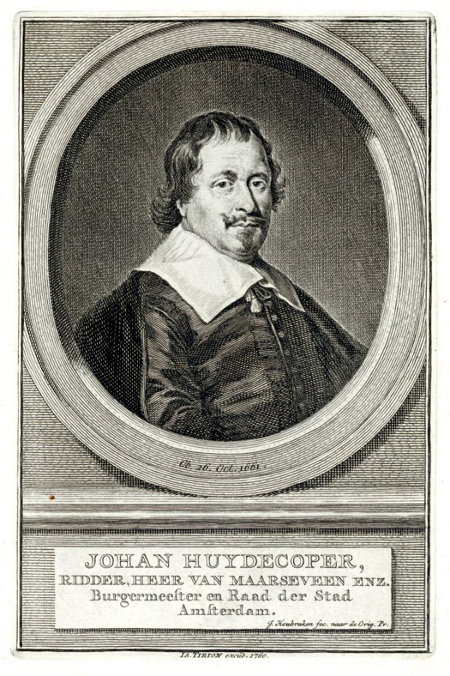 HUA-202380-Portret van Johan Huydecoper geboren 1599 overleden 26 oktober 1661 burgemeester van Amsterdam sinds 1640 heer van Maarsseveen stichter van de buitenp