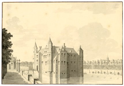 HUA-202133-Gezicht op het slot Zuylen te Oud Zuilen gemeente Zuilen uit het noordenNB De gemeente Zuilen behoort sinds 1 januari 1954 tot de gemeente MaarssenNB 