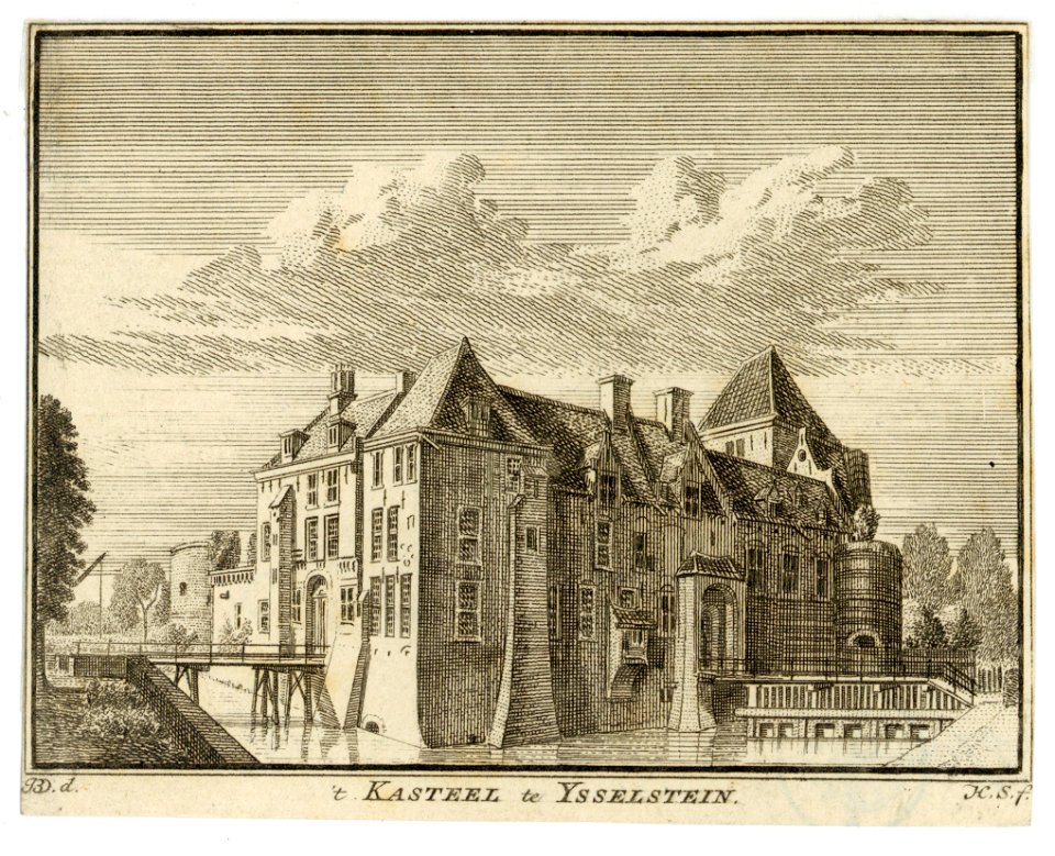 HUA-202102-Gezicht op het kasteel te IJsselstein uit het oosten