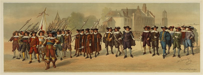 HUA-29182-Derde blad van de maskerade van de studenten van het Utrechtsch Studenten Corps op 22 juni 1886 ter gelegenheid van het 50ste lustrum voorstellende de