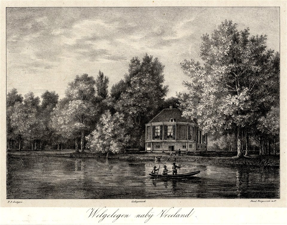 HUA-202412-Gezicht over de Vecht bij Vreeland op het huis Welgelegen