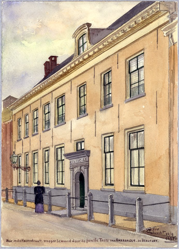 HUA-30697-Gezicht op de voorgevel van het huis Herenstraat 25 te Utrecht