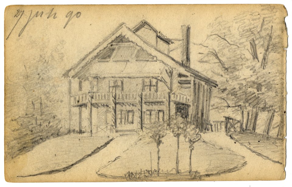 HUA-202583-Gezicht op het Jagershuis van Nellesteyn ook bekend als het Zwitserse Huis op de Darthuizerberg te Darthuizen bij Leersum
