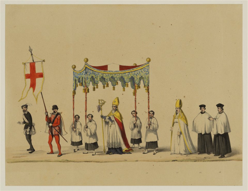HUA-29065-Tiende gedeelte van de maskerade van de studenten van de Utrechtse hogeschool op 17 juni 1846 voorstellende de intocht van prins Philips II in Utrecht