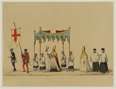 HUA-29065-Tiende gedeelte van de maskerade van de studenten van de Utrechtse hogeschool op 17 juni 1846 voorstellende de intocht van prins Philips II in Utrecht