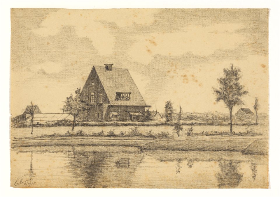 HUA-206599-Gezicht op het huis Klein Rhodus of Rhodos in het Tuindorp te MaartensdijkNB Het Tuindorp Maartensdijk is per 1 januari 1954 bij de gemeente Utrecht g