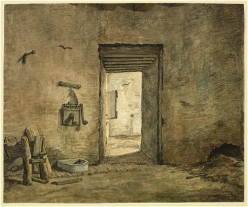 HUA-206282-Interieur van het slot Abcoude bij Abcoude gezicht vanuit de grote toren naar de binnenplaats