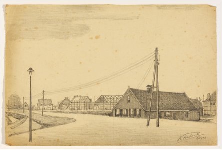 HUA-206607-Gezicht vanuit de Willem Arntszkade te Utrecht op de juist ter plaatse van de Inundatiekade aangelegde Mr Sickeszlaan in de gemeente Maartensdijk Tuin