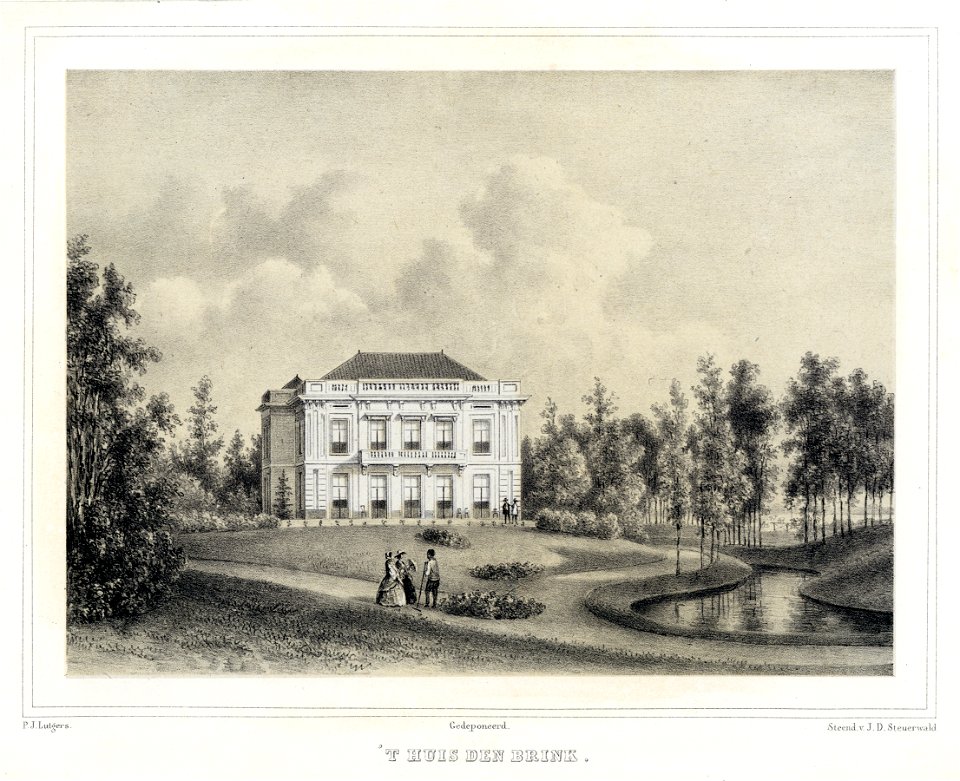 HUA-202421-Gezicht op de voorgevel van het huis De Brink te Zeist