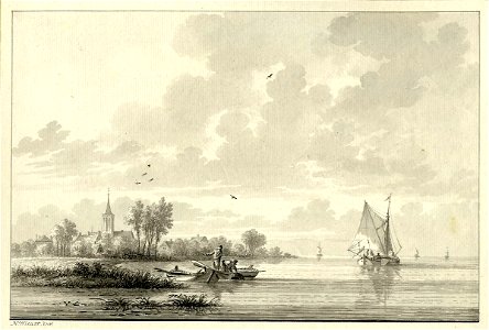 HUA-206221-Gezicht op een groot water met links het dorp Mijdrecht