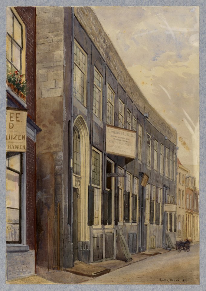 HUA-30689-Gezicht in de Donkerstraat te Utrecht met de voorgevel van het huis Zoudenbalch Donkerstraat E 422a 423 NB Het adres Donkerstraat E 422a 423 is in 189