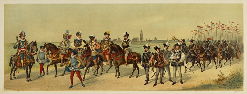 HUA-29181-Tweede blad van de maskerade van de studenten van het Utrechtsch Studenten Corps op 22 juni 1886 ter gelegenheid van het 50ste lustrum voorstellende d