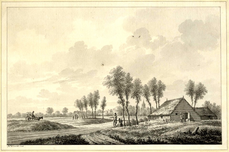 HUA-202802-Gezicht op een boerderij in de omgeving van Soest