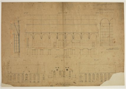 HUA-217062-Opstand en doorsneden van de Leeuwenberghkerk Servaasbolwerk te Utrecht