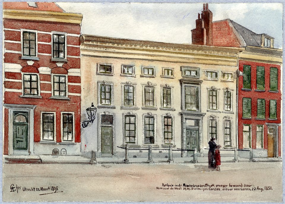 HUA-30732-Gezicht op de voorgevels van de huizen Minrebroederstraat 12 16 te Utrecht aan de noordzijde van de straat