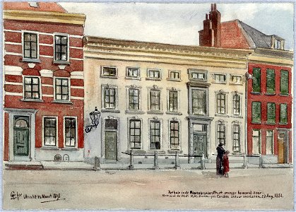 HUA-30732-Gezicht op de voorgevels van de huizen Minrebroederstraat 12 16 te Utrecht aan de noordzijde van de straat