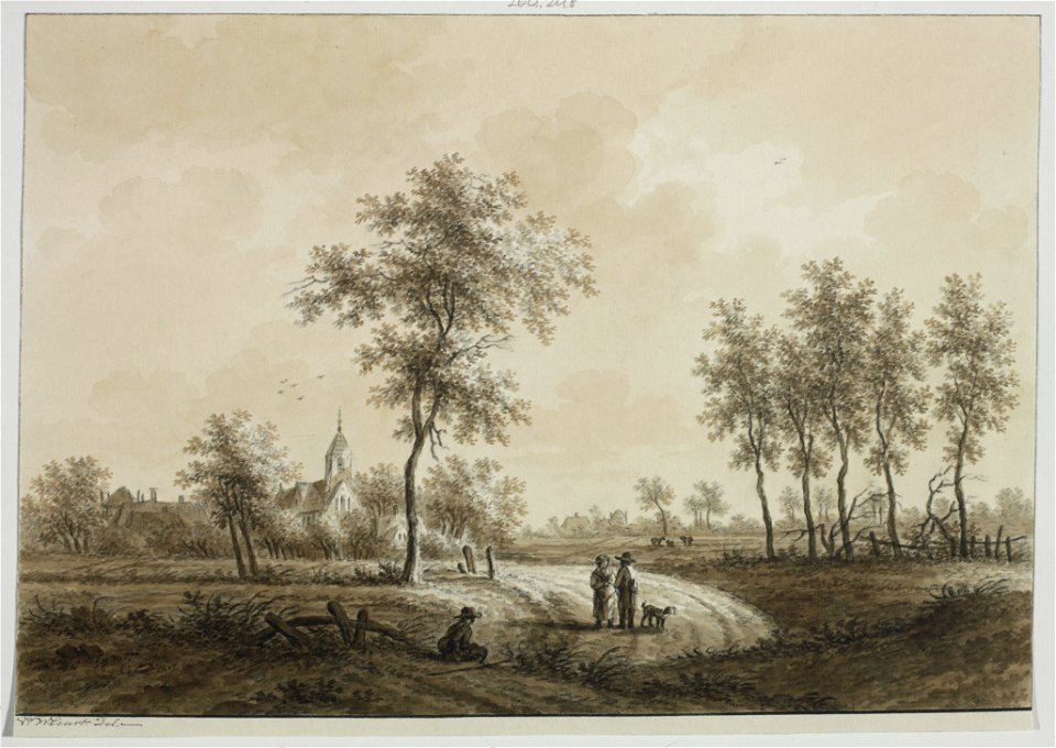 HUA-206248-Gezicht op een landschap in de omgeving van Vleuten